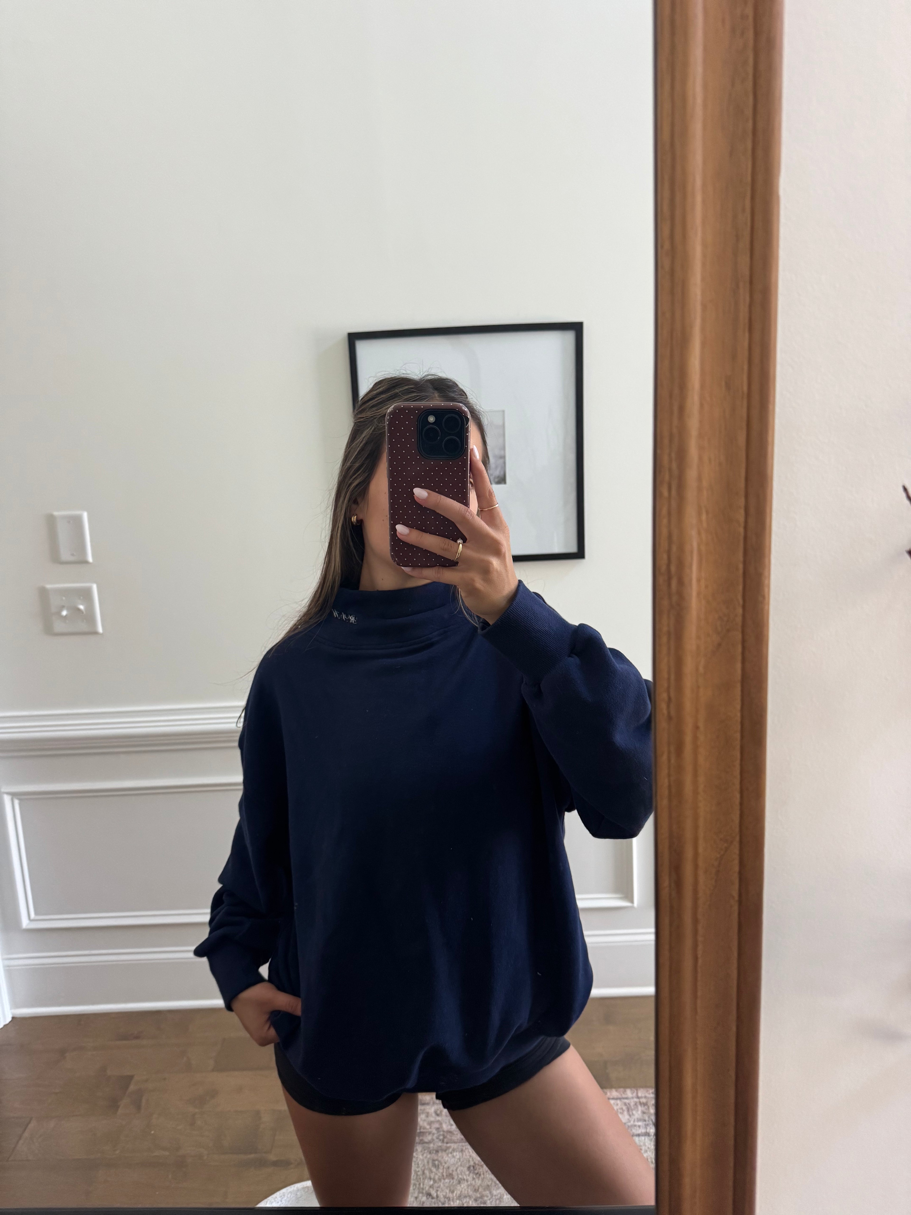 Navy Personalized Mockneck