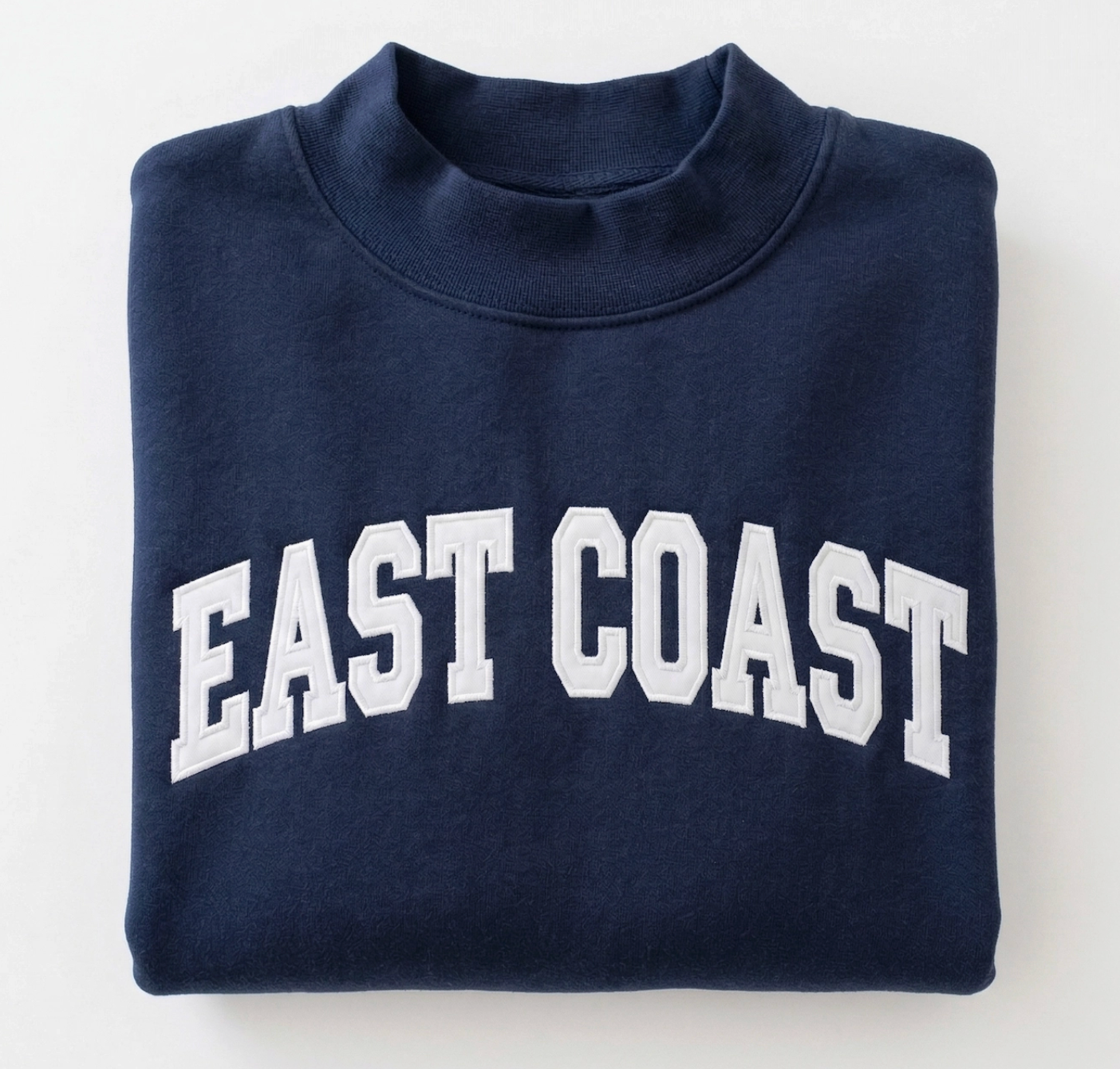 East Coast Embroidered Mockneck